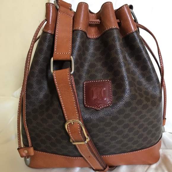 Celine Handbags - **SOLD** Céline Vintage Macadam Bucket Bag